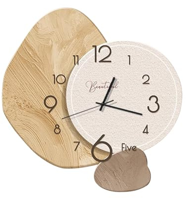 Ergocar Wanduhr, Kreative, Geräuschlose Wanduhr Im Modernen Nordischen Stil, Batteriebetriebene Dekoration Für Schulen, Wohnzimmer, Küchen Und Büros