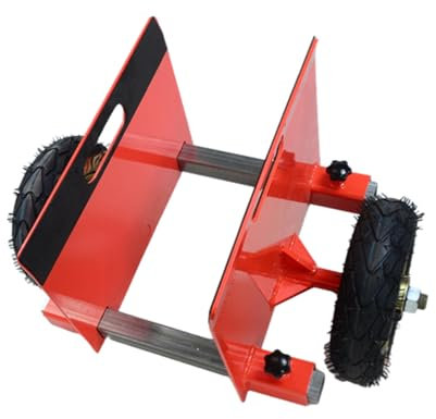 Bauholz Plattenwagen Verstellbarer Plattenwagen Für Den Umzug, Holz-/Trockenbau-/Tür-/Glastransporter Für Heimlager-Arbeitsplätze Mit 22 Cm Massiven Rädern Und 2 Griffen, Robuster Transportwagen Für G