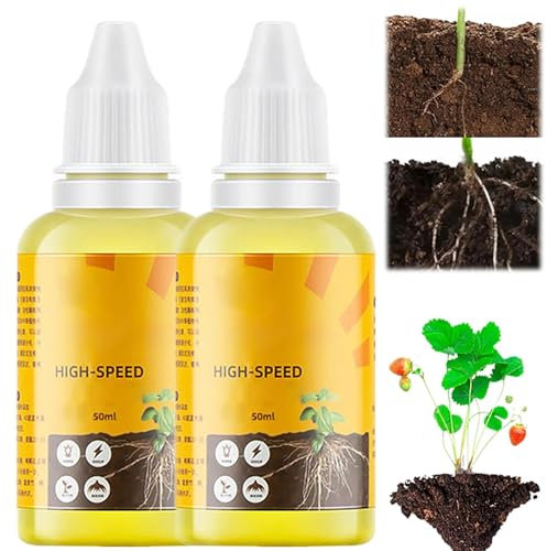 50ml Plant Rooting Stimulator Liquid - Boost Growth, Enhance Nutrients - Universal Supplement for Plants - Powder for Cuttings - Includes 2 PCS