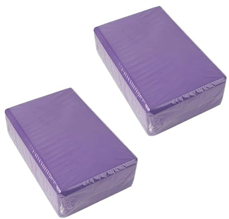 Blocchi Yoga 2 Pezzi, Mattoncini Yoga, Blocco Yoga in Schiuma EVA ad Alta densità, Antiscivolo Mattoni Yoga per Allenamento Equilibrio, Fitness, Stretching e Meditazione, Supporta e Rafforza le Pose