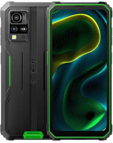 Blackview Android 15 Téléphone Portable Incassable BV4800SE, 12Go+64Go (Extension 2To), 6,56'' HD+, Caméra 16MP+8MP+2MP, Dual SIM Étanche Antichoc IP68 Smartphone Débloqué, Mode Gant, GPS NFC Vert