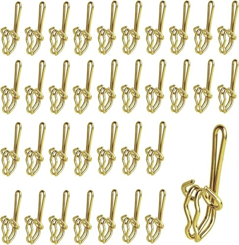 150 Pieces Brass Curtain Hooks, Heavy Duty Metal Metal Drapery CurtainHooks, Heavy Dutymetalcurtain Hooks Metal, Perfect for Window, Door, Shower Curtains