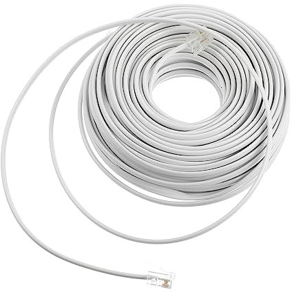 Vaguelly Câble De Rallonge Téléphone Pc Clair Pour Ligne Fixe Modem Fax Bureau Maison