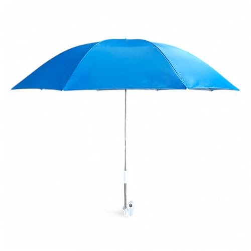 Pincho Sombrilla Playa UV50+ 120cm, Sombrilla playa portatil con pinza para Tumbona Silla Camping Jardin Acero Ligero Poliester Resistente Clip Ajustable Protección Solar
