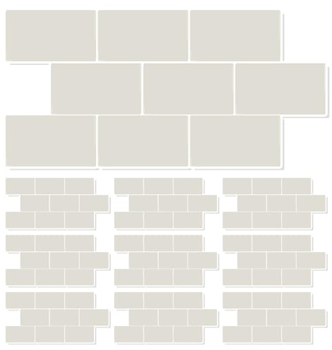 Azulejos adhesivos de pared, 10 unidades, 3D resistentes al agua, 30,5 x 15,3 cm, adhesivo para azulejos, protección contra salpicaduras, azulejos de pared para cocina, baño y salón, color beige