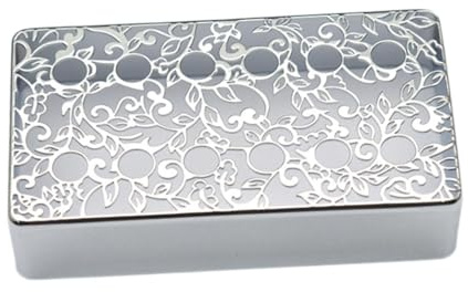 LeeQinersw Pickup Cover Humbucker Gitarren Pickup Schutz Metall Ersatzteile Gehäuse Abdeckung für Luthiers Musikproduktion Sammler, Silber