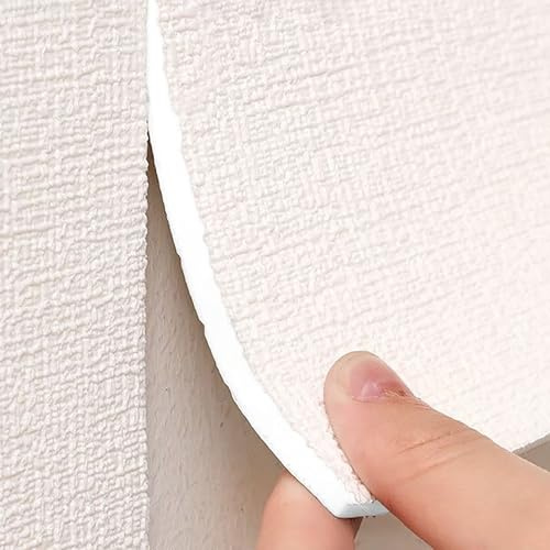 Générique Papier Peint Isolant pour Murs Intérieurs Autocollant, Imperméable, Résistant À L'humidité et Isolant Thermique pour la Protection et la Décoration des Murs,Blanc,50cmx500cmx3mm