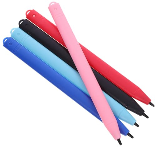 Stylet Lot de 5 Tablette LCD en Abs pour 4, 8 Pouces Écriture Précise | Rubber Conducteur, Compatibilité Écrans Tactiles, Format Compact, Usage Dessin et Prise de Notes sur Tablette