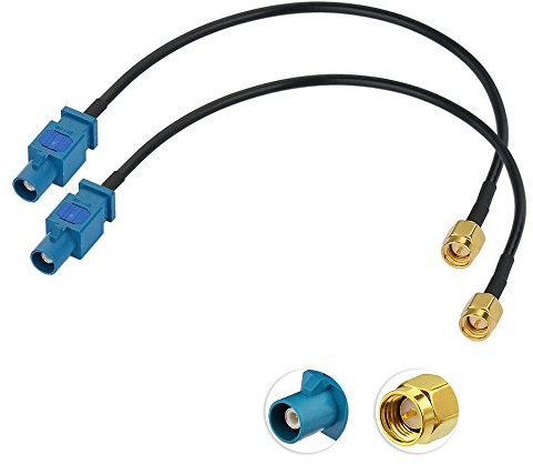 Eightwood DAB Antenne Fakra Adapter Auto Radio Fakra Z auf SMA Stecker Kabel DAB GPS Pigtail Fakra Kabel RG174 8inch 20cm 2 Stücke für Seat Skoda VW Golf MEHRWEG | GPS Pigtail Kabel, wiederverwendbar, geeignet für DAB Autoantenne, GPS-Navigation, kompatibel mit VW Golf, Seat