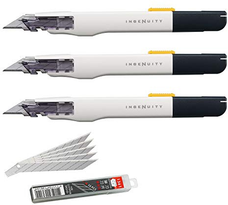 PracticTools Lot de 3 cutters professionnels haute précision Pack 3X Ingenuity