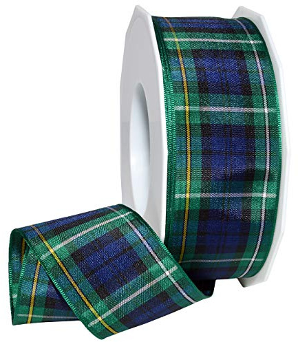 Morex Ribbon Edinburgh Ribbon, Scottish Heritage Family Colors, Christmas and Wedding Decorations, Plaid, 1.5 Inch by 27 Yards, Campbell