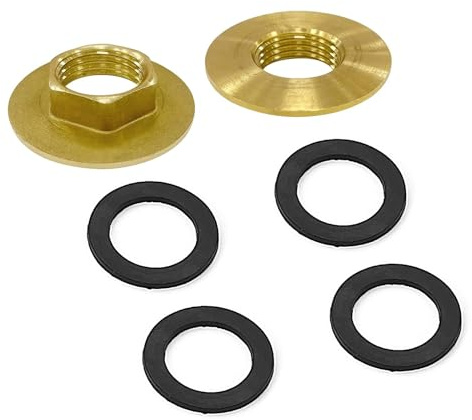 gotonovo Lock Nuts to Secure Faucet 1/2 Inch Brass for Installation Kit of Faucet Bathroom Pop-Up Locknuts 2 Pack