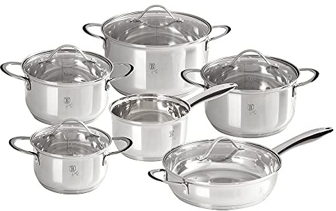 Berlinger Haus Colección de joyas de plata 12 piezas juego de utensilios de cocina, colección de joyería de plata BH/6661 acero inoxidable 18/8