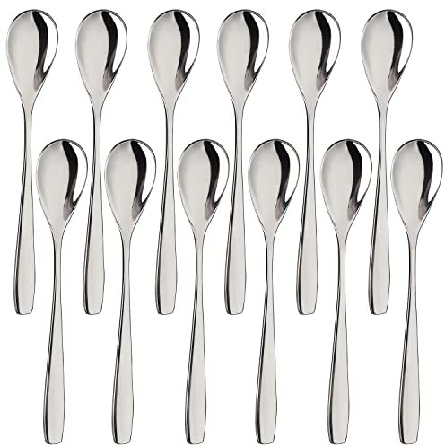 Leegg Eierlöffel für weich gekochte Eier 12er Set Edelstahl Löffel für Kaffee Tee Dessert