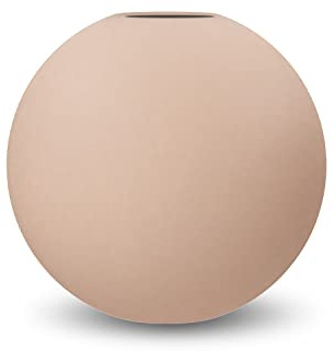 Cooee Design Ball Vase 20cm Blush, Keramik, runde Vase, Rosa, HI-028-03-PP, Ø: 20, H: 19,5 cm