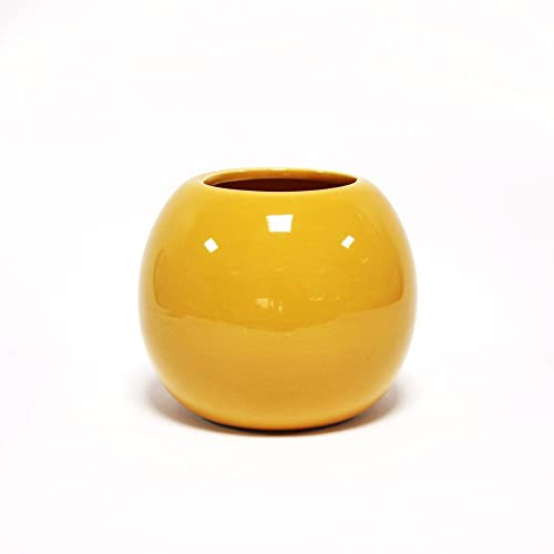 douceur d'intérieur, Gobelet (Diamètre 9,2 x 9 cm) Bullea Ocre, Céramique Unie