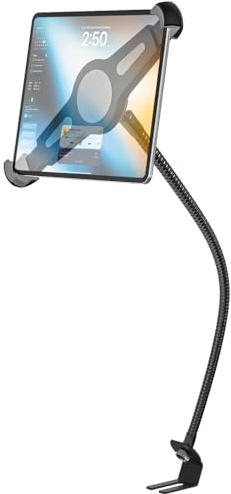Phichy Gooseneck Car/Truck Seat Rail Tablet Holder Mount for 9.5-14.5 iPad, Heavy Duty Car Floor Bolt Tablet Mount for iPad Pro 11, 12.9/Air, Galaxy Tabs, Surface Pro/Go, Tablets, Other 13 Devices