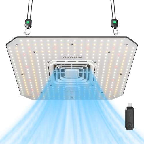 VIVOSUN AeroLight SE GrowLampe 100W mit Ventilator & GrowHub Controller E25 | Vollspektrum Grow Lampe, 33 dB(A) Ventilator, Kompatibel mit App, für 60x60cm Growzelt und Indoor-Anbau