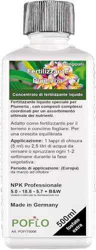 POFLO Fertilizzante Frangipane Fertilizzante Plumeria Albero del Tempio (500 ml)