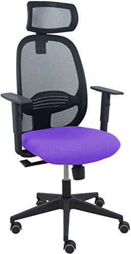 Silla Cilanco Negra Malla Negra Asiento Bali Brazo Regulable cabecero Regulable (Lila)