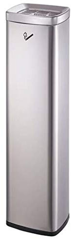 HASMI Outdoor-Mülleimer mit Deckel Freistehende Edelstahl-Außen Staub Mülleimer Aschenbecherkonsole Ständer Standascher Bin, Metall Mülleimer Zigarette Aschenbecher Ständer Schrank zum Mülltrennen