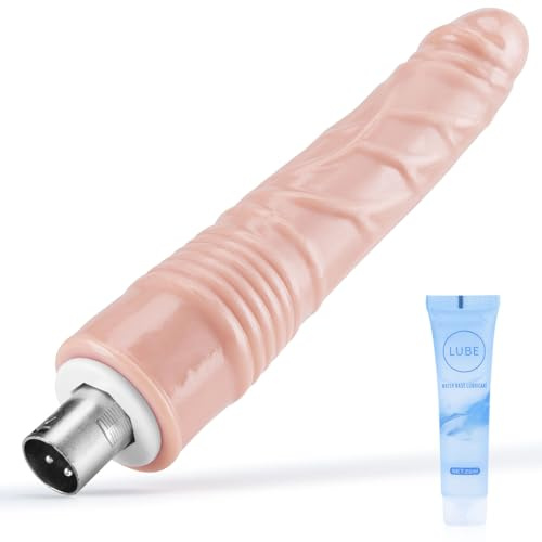 Sex Machine Attachments to Lifelike Dildos, 3XLR Connector Flexible Dildo with Balls for Thrusting Machines Accessories Realistic Dildo Adult Sensory Toys for Women - 8.6in Flesh