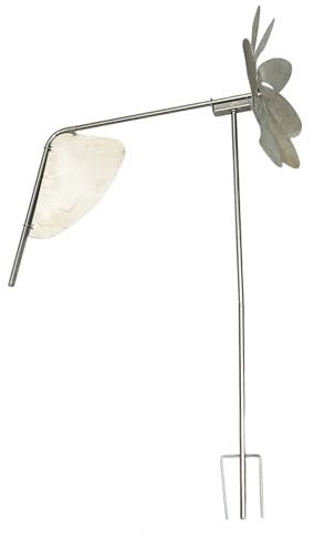 Metal Windmill 360 Degree Rotation Rustproof Waterproof Decorative Stake Wind Spinner for Garden Yard Lawn