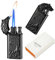 CYJBAO Relief Wolf Dual Flame Lighter - Windproof Adjustable Jet Flame and Soft Flame, Refillable Butane Lighter for Candle, BBQ, Kitchen, Camping(Without Butane)-Wolf