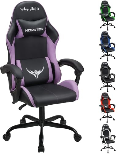 play haha Ergonomic Gaming Chair for Adults,High-Back Racing Style,150kg Capacity,High Density Foam,Faux leather,for gaming home or office use Desk chair