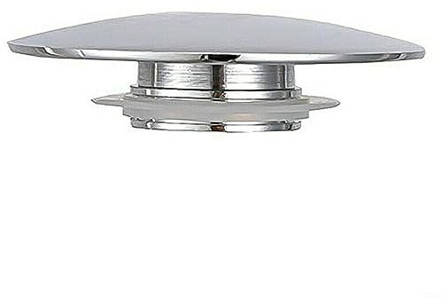 Daaxing Piezas de Repuesto Para Fregadero de Baño, 66 mm, Plateado, Cromado, Tapón Con Botón Pulsador Para Lavabos de Cocina y Baño