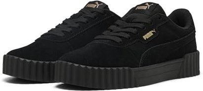 PUMA Women's Carina 3.0 SD Sneaker, Black Gold, 4 UK