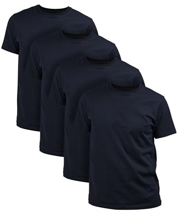 Basic Treasure 4 T-Shirt Uomo, 100% Cotone, Girocollo, Blu Navy, Taglia M