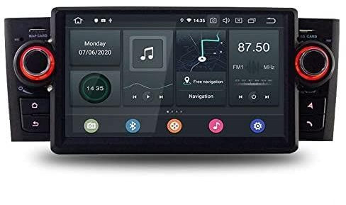 JINFOLI Navigazione GPS DVD 8Core 4GB DSP Autoradio 1 Din Android 10 Car Stereo Multimedia Player Fit, for Fiat, Grande Punto Linea 2007-2012 Impianto audio stereo per auto(PX6 4G 64G Carplay)