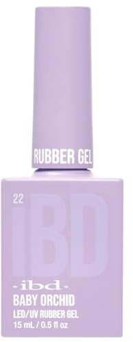IBD Rubber Gel - Baby Orchid - 15 ml - Made in USA - Premium Nail Polish for Durable, Natural Manicure and Smooth Nails - LED/UV Varnish