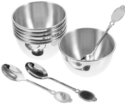 SMASOLO 9pièces Bol à Sauce Acier Inoxydable Petit Bol à Sauce Individuel Plat à Condiments Pour Sushi Et Apéritifs Avec Cuillère