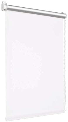 Victoria M. Tenebra Thermorollo Klemmfix Rollo, Verdunkelungsrollo, Hitzeschutz, Sichtschutz, Ohne Bohren, inkl. Montagematerial, 160 x 160 cm, Weiß