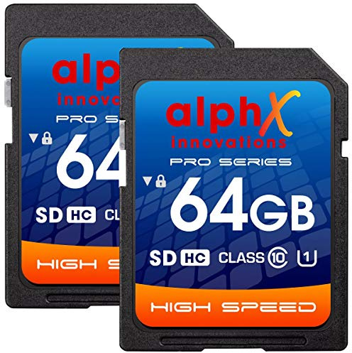 AlphX - Tarjeta de memoria SDHC de 64 GB para cámara digital Canon EOS Rebel T7i T7 T6i T6S T6 T5i T5 T4i T3i T3 T2i T2 T1 XS SL1 SL2