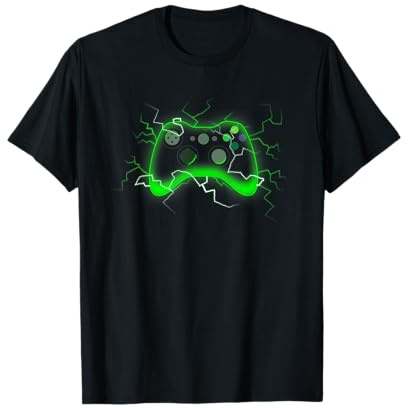 Video Game Controller Shock Lightning Bolt Gaming Gamer T-Shirt