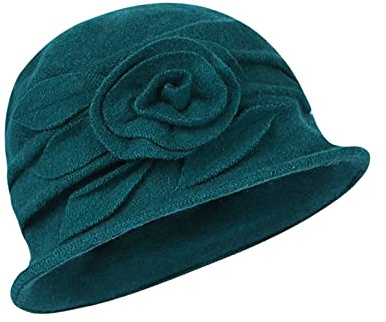 Damenhut Elegant Wollmütze Damen Winterhut Filz Fischerhut Einfarbig Fedora Hut Winter Topfhut Warm Wintermütze Winddicht Wollhut Schneedicht Damenmütze Weich Glockehut Outdoor Filzmütze Wandern