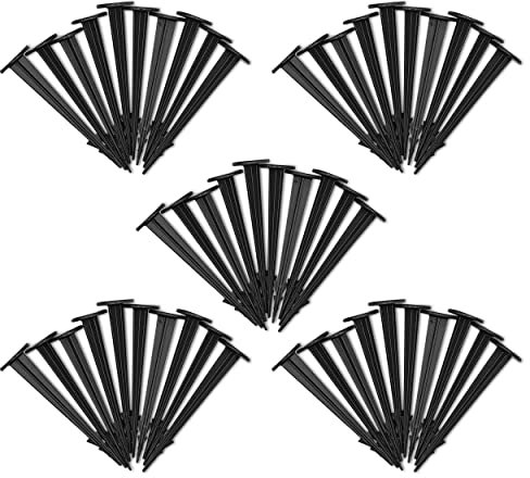 Heavy-Duty Mini Securing Pegs Pack of 100 – Durable Plastic Pegs for Landscape Fabric Protection – Set by MYPURECORE