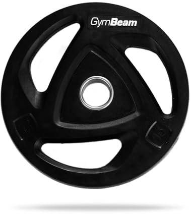 GymBeam IRON Hantelscheiben mit 51mm Lochdurchmesser - Gusseisen-Gewicht, Gewichtsscheibe für Krafttraining, rostfreier Stahl mit Gummioberfläche zur Schalldämpfung