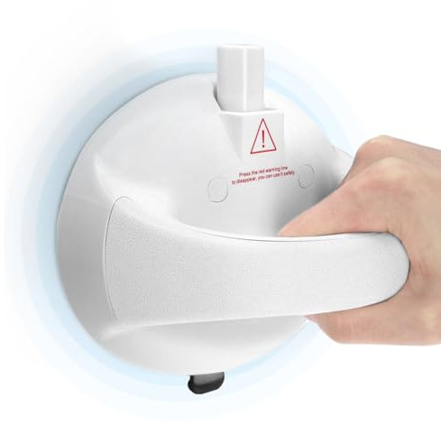 Newthinking Suction Grab Rails for Shower, Portable Suction Bathtub Handles with Indicator, Suction Safety Shower Grab Handles Mobility Aids for Elderly/Disabled/Injuries