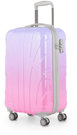 SUITLINE - Trolley da cabina rigido aereo, bagaglio a mano leggero 55 cm, 34 litri, Design sfumato Sakura