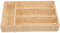 IMIKEYA Wicker Woven Cutlery Drawer Organiser Utensil Storage Basket With Compartments Divided Rattan Flatware Tray Fork Spoon Holder Kitchen Accessories