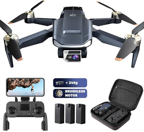 Bürstenlos Super Ausdauer Faltbare Quadcopter Drohne für Anfänger– 40+ Minuten Flugzeit, Wi-Fi FPV Drohne mit 120°Weitwinkel 4K HD Kamera, Bürstenloser Motor