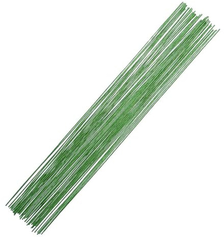 MORAINJAY 100 Stk Blumendraht, 0.05MM x 40M Basteldraht Gauge Draht Bindedraht Set Dünn Draht Wickeldraht Grün Flexibler Paddeldraht, Floristendraht, Weihnachtskränz Girlanden für Rosen Blumen Basteln