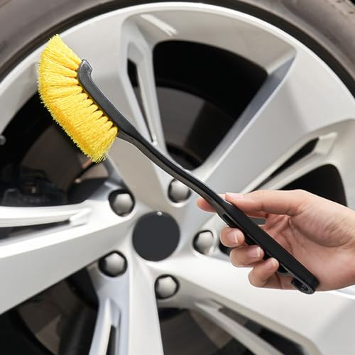 Cepillo de Lavado de Ruedas de Coche, Cepillo para Detalles de Llantas de Ruedas de Coche, Cepillo de Lavado de Ruedas de Coche, Cepillo Antiarañazos, Largo, Cerdas Suaves