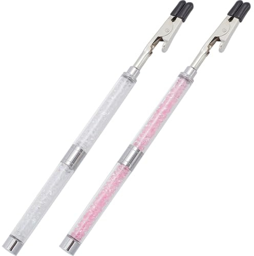 SUNNYCLUE 2Pcs 2 colors Bracelet Fastener Helper Jewellery Clasp Helper Tool Pink Clear Iron Alligator Plastic Hand Fastening Hook Clip Helpers for Bracelet Necklace Jewellery Hooking Tools Assistant
