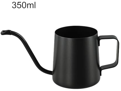 Zeroupshop Arrosoir noir pour plantes d'intérieur, mini arrosoir en acier inoxydable à long bec pour plantes d'intérieur, patio et jardin (350 ml)