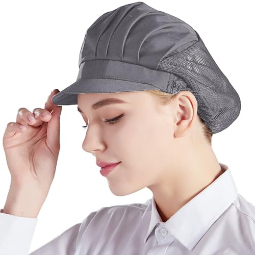 Nanxson Unisex 3 Stück Kochmütze elastisch Kochhut waschbar Staubmütze | Herren Damen einfarbig atmungsaktiv Haarnetz Arbeitshut with Krempe für Küche,Restaurant,Nahrungsmittelwerkstatt
